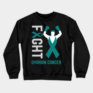 Fight Ovarian Cancer Awareness Month Ribbon Survivor Fighter Crewneck Sweatshirt